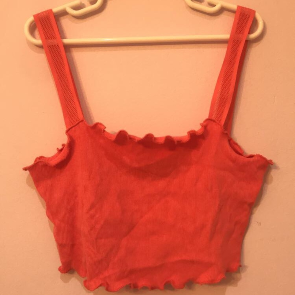 Crop Top with Mesh Straps
